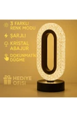 Hediye Ofisi | Kristal Masa Lambası – Şarjlı, Dokunmatik, 3 Renk Modlu Dekoratif Işık - 1