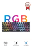 Tk-04 Siyah Mekanik Blue Switch Rgb Işıklı Kablolu Q Klavye - 1