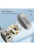 Bluetooth Kulaklık Hi-Fi Yüksek Kalite Ses Bass Müzik Ayarlanır Kafa Bandı Tıkaç Type-C Şarj Aux - 4