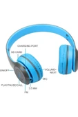P47 Extra Bass Wireless Bluetooth Kulaklık 5.0+edr Fm Radyo Mavi - 3