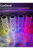 Kumandalı Masa Lambası Kristal Elmas Led Dokunmatik Sensör Usb Şarj Bar Restoran - 1