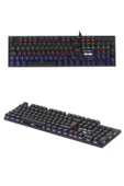 Tk-05 Kablolu Mekanik Blue Switch Rgb Işıklı Gaming Klavye Siyah - 7
