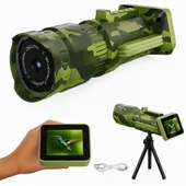 Monoküler Teleskop 1080P HD Uzun Pil Ömrü 16X Katlanabilir Tripod Seyahat Için Ekranlı Müzik Oyun - 1