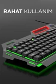 TMK-06 Gaming Rgb Işıklı Kablolu Q Klavye ve Mouse Seti Siyah - 5
