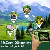 Monoküler Teleskop 1080P HD Uzun Pil Ömrü 16X Katlanabilir Tripod Seyahat Için Ekranlı Müzik Oyun - 4