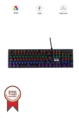 Tk-05 Kablolu Mekanik Blue Switch Rgb Işıklı Gaming Klavye Siyah - 1