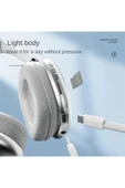Bluetooth Kulaklık Hi-Fi Yüksek Kalite Ses Bass Müzik Ayarlanır Kafa Bandı Tıkaç Type-C Şarj Aux - 3