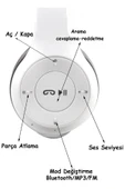 P47 Kablosuz Katlanabilir Bluetooth Kulaküstü Kulaklık Sd Kart Pc Ve Tüm Akıllı Telefonlar - 5