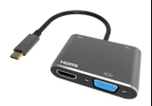Vcom CU451 Type-C To Vga Hdmi Usb Type-C Çevirici - 1