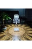 Vilya Akrilik Kristal Led Şarjlı Masa Üstü Lamba Kristal Gece Lambası Dokunmatik Elmas Lamba Crysta - 2