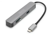 Digitus DA-70891 USB Tip C 5Port (USB-C™ Dock, 5 Port)x USB 3.0 port2 x Kart okuyucu (SD-Mic - 3