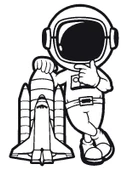 İndispensableyl Astronot Oto özel yeni sticker 25 x 37 Cm - 1