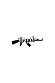İndispensableyl Tüfek İllegal Oto özel yeni sticker Siyah 30 x 9 cm - 1