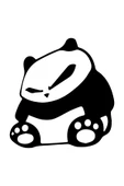İndispensableyl Sinirli Panda Oto özel yeni sticker 25 x 25 cm - 1
