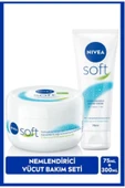 NIVEA Soft Nemlendirici Bakım Kremi 300ml ve Soft Krem 75ml, El Yüz Vücut, E Vitamini, Yumuşak Cilt,Jojoba - 1