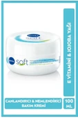 NIVEA Soft Nemlendirici Bakım Kremi 100ml, Jojoba Yağı, E Vitamini, Yüz Vücut El, Yumuşak Cilt Hissi - 1