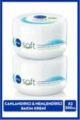 NIVEA Soft Nemlendirici El Yüz ve Vücut Bakım Kremi 300ml, Jojoba Yağı, E Vitamini, Pürüzsüz Cilt, X2 Adet - 1