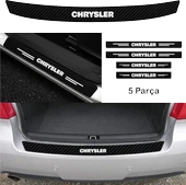 İndispensableyl Chrysler İçin özel yeni uyumlu Aksesuar Oto Bağaj Ve Kapı Eşiği özel yeni sticker Set Karbon - 1