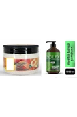 Ostwint Face And Body Yüz ve Vücut İçin Peeling Etkili Scrub Kayısı Gel 300ml+1000 ML Tuzsuz Menthol Şampuan - 1