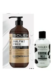 Solex Sülfatsız Professıonal Serıes Milk Shake-Keçi Sütlü Şampuan 1.000 ml+ Besleyici Keratin Sütü 250ML - 1