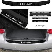İndispensableyl Renault Megane İçin özel yeni uyumlu Aksesuar Oto Bağaj Ve Kapı Eşiği özel yeni sticker Set Karbon - 1