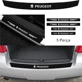 İndispensableyl Peugeot 305 İçin özel yeni uyumlu Aksesuar Oto Bağaj Ve Kapı Eşiği özel yeni sticker Set Karbon - 1