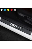 İndispensableyl Audi A1 İçin özel yeni uyumlu Aksesuar Oto Kapı Eşiği özel yeni sticker Karbon 4 Adet - 1
