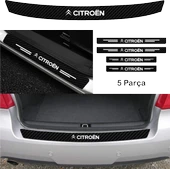 İndispensableyl Citroen İçin özel yeni uyumlu Aksesuar Oto Bağaj Ve Kapı Eşiği özel yeni sticker Set Karbon - 1