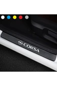 İndispensableyl Opel Corsa İçin özel yeni uyumlu Aksesuar Oto Kapı Eşiği özel yeni sticker Karbon 4 Adet - 1