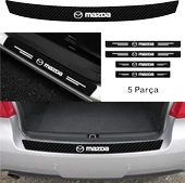İndispensableyl Mazda İçin özel yeni uyumlu Aksesuar Oto Bağaj Ve Kapı Eşiği özel yeni sticker Set Karbon - 1