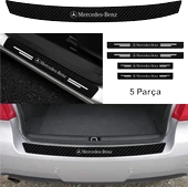 İndispensableyl Mercedes 260 İçin özel yeni uyumlu Aksesuar Oto Bağaj Ve Kapı Eşiği özel yeni sticker Set Karbon - 1