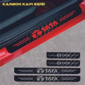 İndispensableyl Tata Indigo İçin özel yeni uyumlu Aksesuar Oto Kapı Eşiği özel yeni sticker Karbon 4 Adet - 1