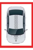 İndispensableyl Bal Peteği Tavan-Kaput Oto özel yeni sticker Set 100*20 Cm - 55*20 Cm - 1