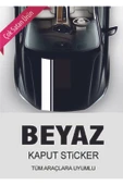 İndispensableyl Universal Oto Kaput Şerit özel yeni sticker Beyaz 65*15 Cm - 1