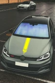 İndispensableyl Oto Kaput Şerit özel yeni sticker Kılçık Tasarımlı Sarı 15*60 Cm - 1