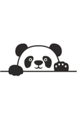 İndispensableyl Bagajdan Bakan Panda Oto Arkası özel yeni sticker 20 Cm - 1