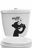 İndispensableyl Komik Uff Koku Dekoratif Klozet Banyo özel yeni sticker Siyah - 1