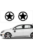 İndispensableyl Off Road Us Army Star Askeri Yıldız özel yeni sticker Set 2 Adet 15*15 Cm - 1