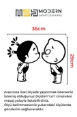 İndispensableyl Öpüşen Çocuklar Tasarım Oto özel yeni sticker 36 Cm - 2