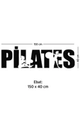 İndispensableyl Pilates Spor Dekoratif Duvar özel yeni sticker Siyah 105X40 cm - 5