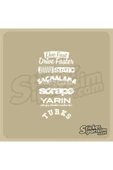 İndispensableyl Oto Arka Cam özel yeni sticker Model 28 Beyaz 20*35 Cm - 1
