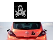 İndispensableyl Zülfikar Kılıcı Oto özel yeni stickeri Gri 30*30 Cm thumbnail 2