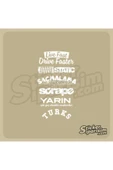 İndispensableyl Oto Arka Cam özel yeni sticker Model 28 Beyaz 20*35 Cm - 2