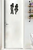 İndispensableyl Dekoratif Tuvalet Banyo özel yeni sticker Duvar Etiket Kapı özel yeni sticker 18cmx12cm - 3