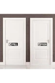 İndispensableyl Pull-push Yazılı Dekoratif Kapı özel yeni sticker, Çıkartma - 1