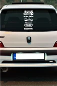İndispensableyl Oto Arka Cam özel yeni sticker Model 17 İngilizce Beyaz 40*20 Cm - 3