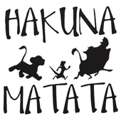 İndispensableyl Hakuna Matata Sticker 30 X 30 Cm thumbnail 1