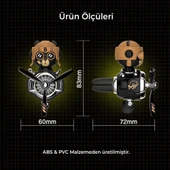 Pervaneli Klima Süsü Oto Koku Klipsi Sallanan Başlı Pilot Ayı Araba Hava Ferahlatıcı Siyah thumbnail 5