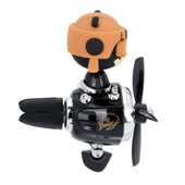 Pervaneli Klima Süsü Oto Koku Klipsi Sallanan Başlı Pilot Ayı Araba Hava Ferahlatıcı Siyah thumbnail 6