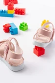 Pabucmarketi Pudra Kemerli Kız Bebek Düz Sandalet - 3